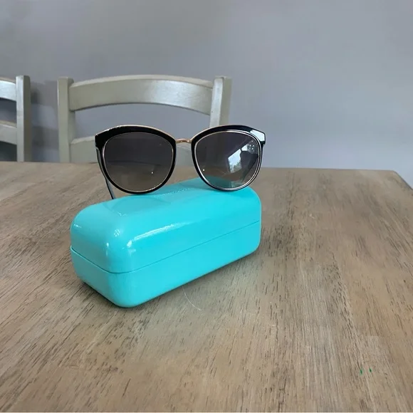 Tiffany & Co. Black Sunglasses with Gold Trim Tiffany & Co TF4231U 8001/81 Polarised Sunglasses - US main image 4